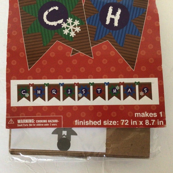 MERRY MAKERS DO IT YOURSELF CHALKBOARD CHRISTMAS BANNER NWT - Picture 2 of 6